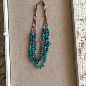 Vintage Handmade Turquoise Beaded Necklace